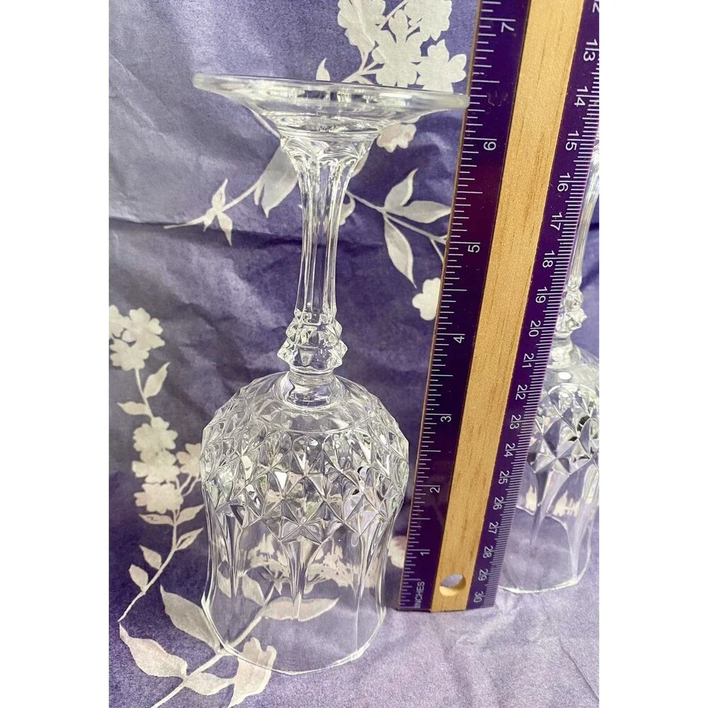 2 Longchamp Crystal Ice Tea /Cocktail Glass Cristal D’Arques-Durand 6 oz